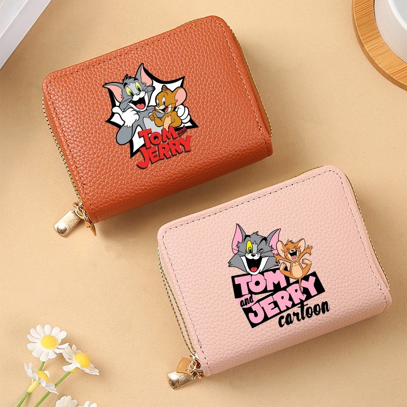 Women Bags With Wallet - 톰과 제리 귀여운 카드 홀더 지갑
