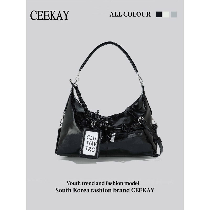Women Bags 2026 Trends - 2026 CEEKAY 글로시 가죽 호보백 Y2K