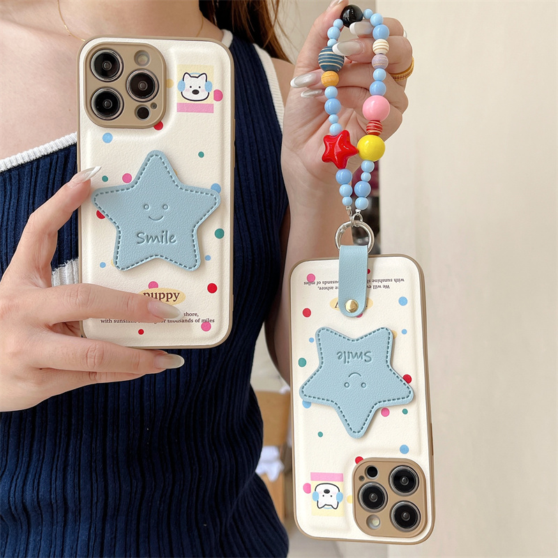Phone Bag Crossbody - 컬러 물방울 무늬 귀여운 별 모양