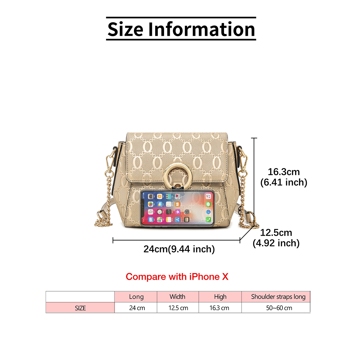 FOXER 럭셔리 브랜드 여성용 숄더 백 소가죽 가죽  - Women Bags Golden 리뷰 및 가격