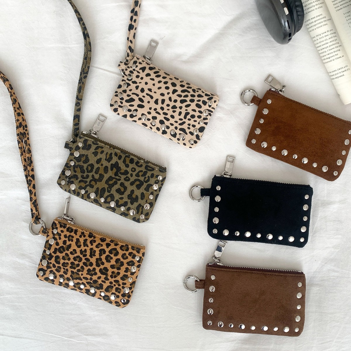 새로운 스터드 숄더백 미니 카드지갑 레오파드 동전 지갑 - Women Bags With Wallet 리뷰 및 가격