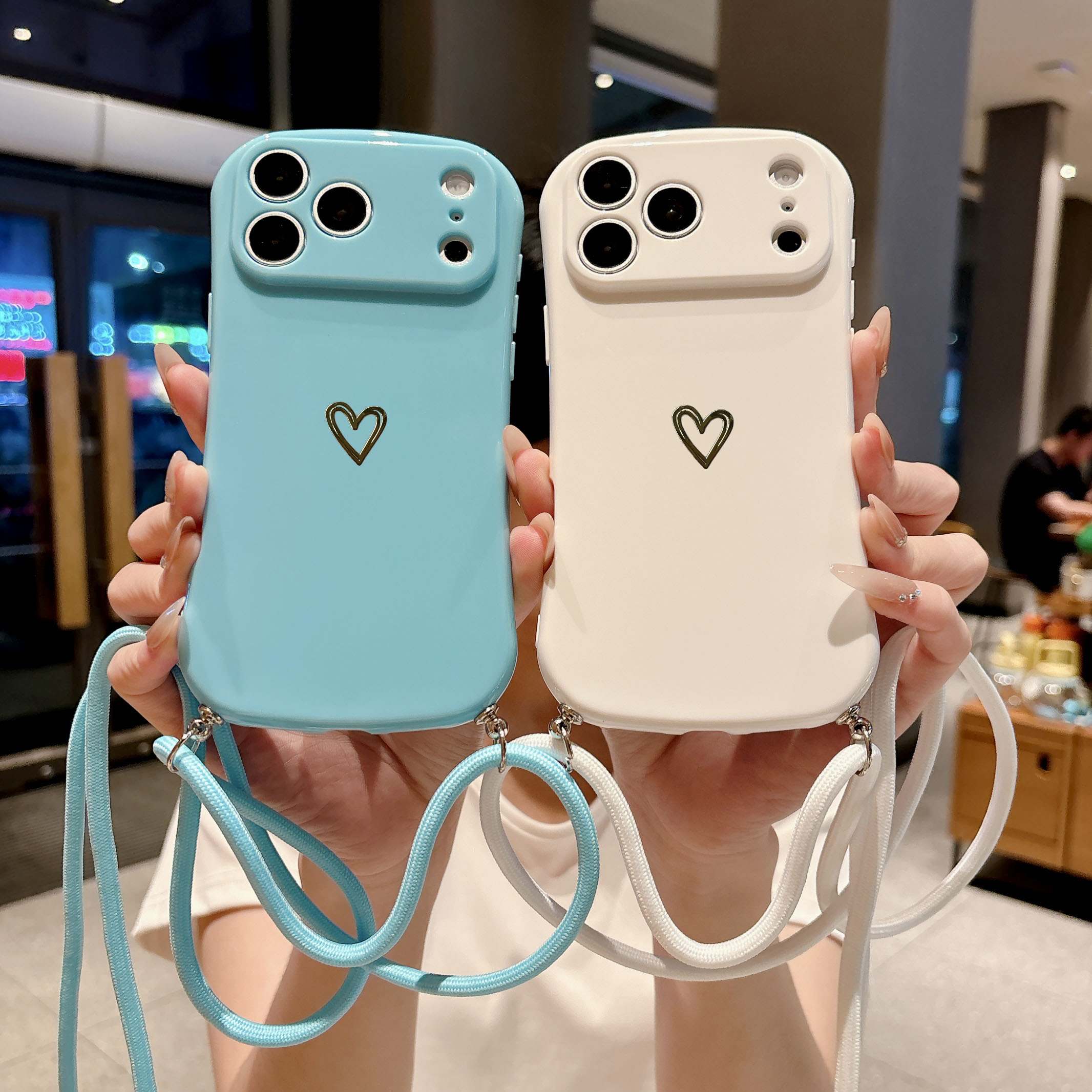 핫 크로스바디 랜야드 러브 프린트 폰 케이스 (아이폰  - Phone Bag Crossbody 리뷰 및 가격
