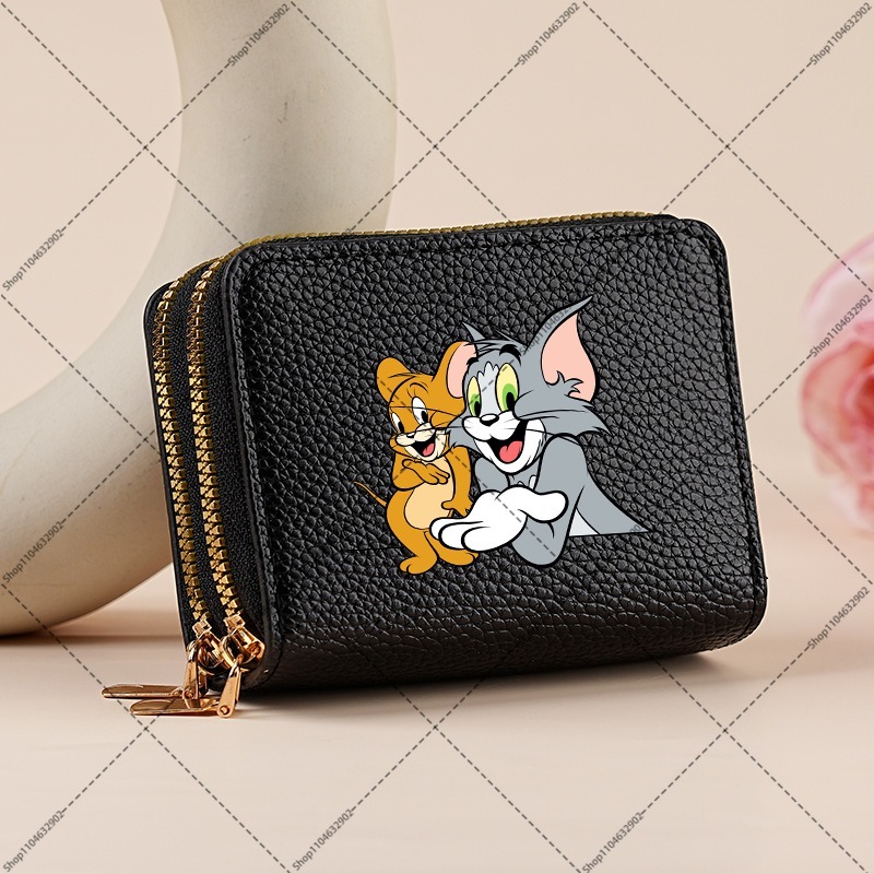 톰과 제리 귀여운 카드 홀더 지갑 만화 애니메이션 무늬 - Women Bags With Wallet 리뷰 및 가격