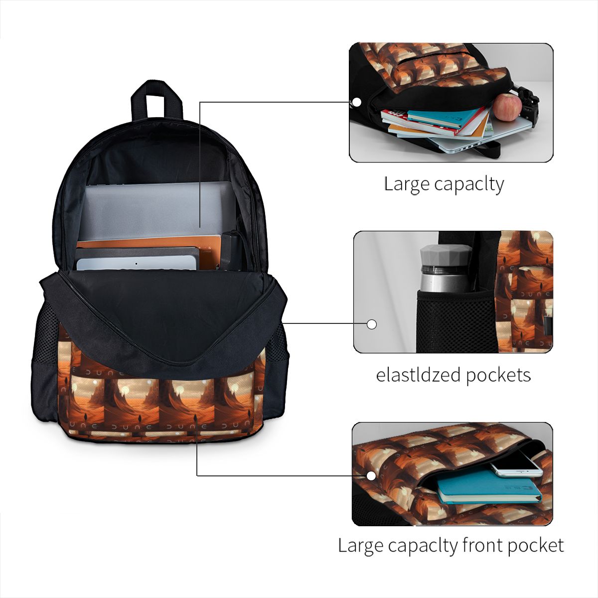 Dune 2020 팬 아트 배낭 소년 소녀 책가방 어린 - Women Bags Dune 리뷰 및 가격
