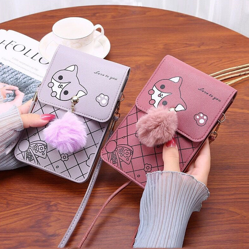 여성을 위한 귀여운 만화 패턴 터치스크린 전화 가방 - - Phone Bag Crossbody 리뷰 및 가격