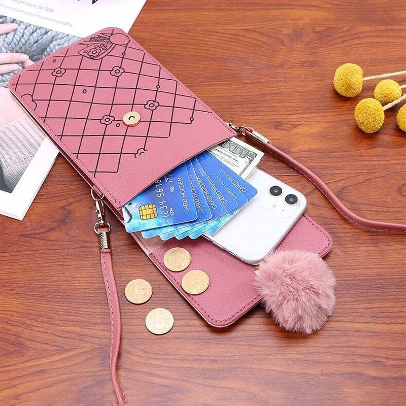 여성을 위한 귀여운 만화 패턴 터치스크린 전화 가방 - - Phone Bag Crossbody 리뷰 및 가격