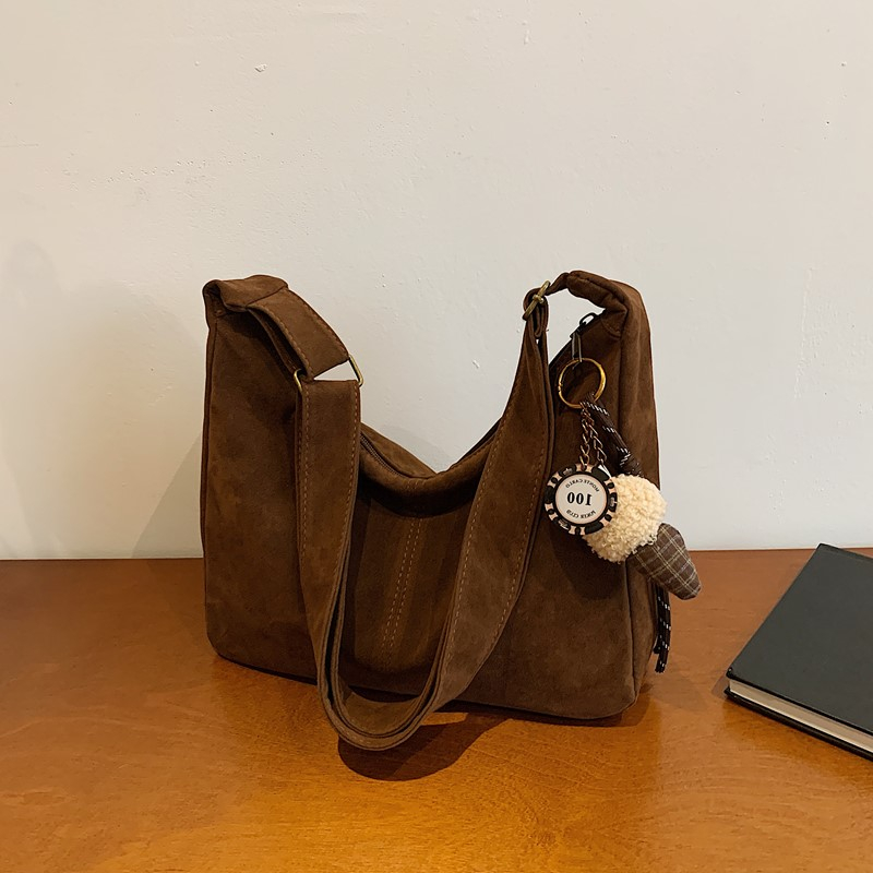 인조 스웨이드 단색 숄더백 대용량 레트로 여성 가방 세 - Women Bags Branded Sale 리뷰 및 가격