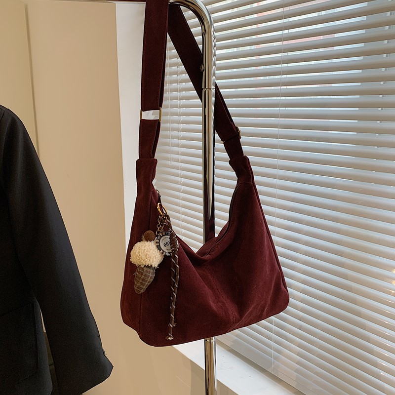 인조 스웨이드 단색 숄더백 대용량 레트로 여성 가방 세 - Women Bags Branded Sale 리뷰 및 가격