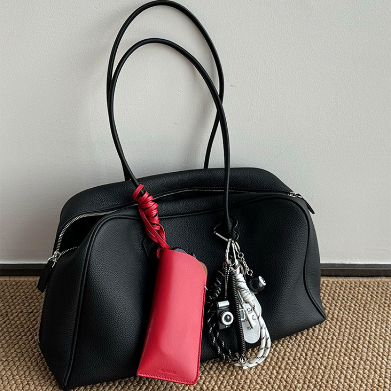 블랙 소프트 가죽 보스턴 토트백 2026 신상품, 여성 - Women Bags 2026 Trends 리뷰 및 가격